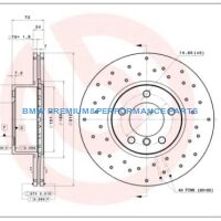 BREMBO XTRA TARCZE HAMULCOWE NAWIERCANE BMW 1 2 3 4 X1 PRZÓD 312X24MM