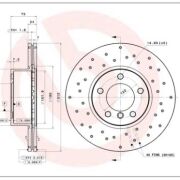BREMBO XTRA TARCZE HAMULCOWE NAWIERCANE BMW 1 2 3 4 X1 PRZÓD 312X24MM