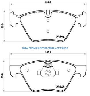 BREMBO KLOCKI HAMULCOWE PRZÓD BMW 3 E90 E91 E92 E93 X1 Z4