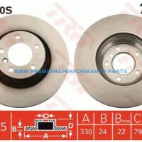 TRW TARCZE HAMULCOWE BMW 1 3 X1 PRZÓD 330X24MM