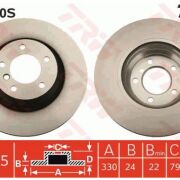 TRW TARCZE HAMULCOWE BMW 1 3 X1 PRZÓD 330X24MM