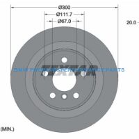 TEXTAR TARCZE HAMULCOWE BMW 2 F45 F46 X1 F48 X2 F39 TYŁ 300X20MM
