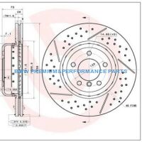 BREMBO TARCZE HAMULCOWE NAWIERCANE BMW 1 3 PRZÓD 338X26MM