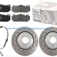 OE BMW KOMPLET HAMULCÓW TARCZE PERFOROWANE SPORTOWE KLOCKI HAM S4007 CZUJNIK TYŁ BMW M2 F87 M3 F80 M4 F82 F83 