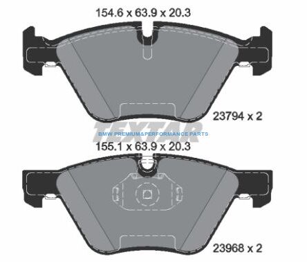 TEXTAR KLOCKI HAMULCOWE PRZÓD BMW 3 E90 E91 E92 E93 X1 Z4