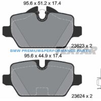 TEXTAR KLOCKI HAMULCOWE TYŁ BMW 1 E81 E87 3 E90 E92