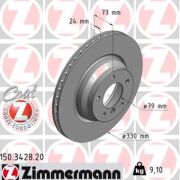 ZIMMERMANN BMW SERIA 1, 3, X1 TARCZE HAMULCOWE PRZÓD PREMIUM GŁADKIE