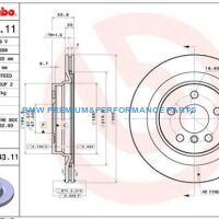 BREMBO TARCZE HAMULCOWE BMW 2 F45 F46 X1 F48 X2 F39 TYŁ 300X20MM