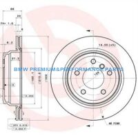 BREMBO TARCZE HAMULCOWE BMW 1 3 X1 TYŁ 300X20MM