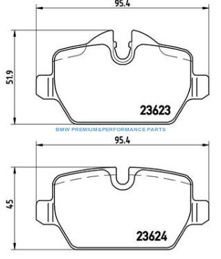 BREMBO XTRA KLOCKI HAMULCOWE CERAMICZNE TYŁ BMW 1 E81 E82 E87 3 E90 E91 E92