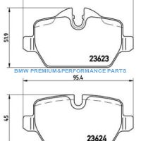 BREMBO XTRA KLOCKI HAMULCOWE CERAMICZNE TYŁ BMW 1 E81 E82 E87 3 E90 E91 E92