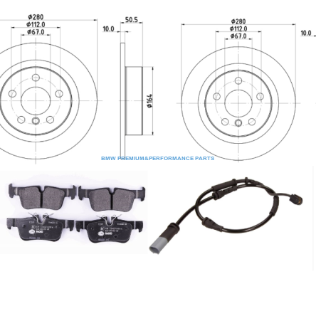 PAGID TARCZE I KLOCKI HAMULCOWE TYŁ BMW SERII 1 (F40), 2 (F45), 2 Van (F45), 2 (F44), 2 (F46), I3 (I01), X1 (F48), X1 Van (F48), X2 (F39)