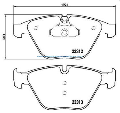BREMBO KLOCKI HAMULCOWE PRZÓD BMW 5 E60 E61 6 E63 E64 7 E65 E66 E67