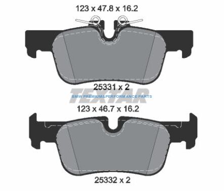 TEXTAR KLOCKI HAMULCOWE TYŁ BMW 2 F45 F46 X1 F48 X2 F39