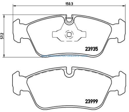 BREMBO XTRA KLOCKI HAMULCOWE CERAMICZNE PRZÓD BMW 1 E81 E87 3 E90 E91