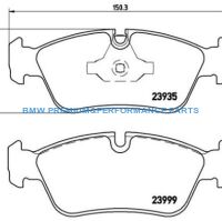 BREMBO XTRA KLOCKI HAMULCOWE CERAMICZNE PRZÓD BMW 1 E81 E87 3 E90 E91