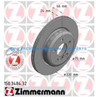 ZIMMERMANN BMW SERIA 5 TARCZE HAMULCOWE TYŁ PREMIUM GŁADKIE