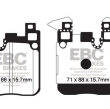 EBC KLOCKI TYŁ BMW SERIA 1, 2, 3, 4 YELLOWSTUFF - 3