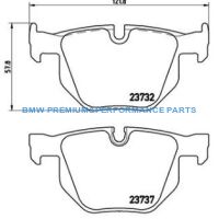 BREMBO XTRA KLOCKI HAMULCOWE CERAMICZNE TYŁ BMW 5 E60 E61 6 E63 E64