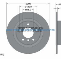 TEXTAR PRO TARCZE HAMULCOWE BMW 1 3 TYŁ 296X10,5MM