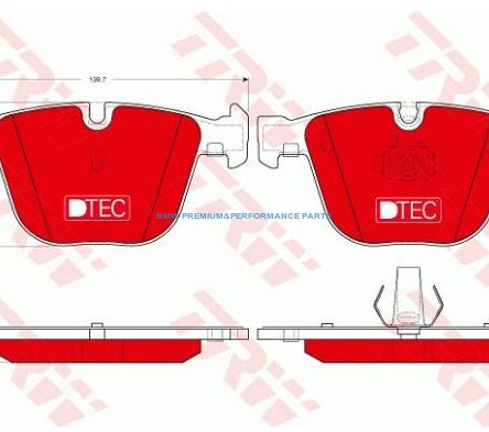 TRW DTEC KLOCKI HAMULCOWE CERAMICZNE TYŁ BMW 1 3 5 6 7 X5 X6