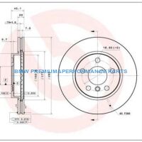 BREMBO TARCZE HAMULCOWE BMW 2 F45 PRZÓD 282X22MM
