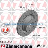 ZIMMERMANN BMW SERIA 1 TARCZE HAMULCOWE TYŁ NAWIERCANE