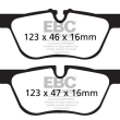 EBC KLOCKI TYŁ BMW SERIA 2, 3, 4 REDSTUFF - 2