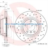 BREMBO XTRA TARCZE HAMULCOWE NAWIERCANE BMW 1 3 X1 PRZÓD 330X24MM