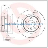 BREMBO TARCZE HAMULCOWE BMW 1 3 TYŁ 296X10,5MM
