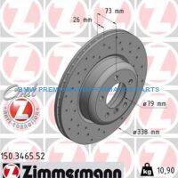 ZIMMERMANN BMW SERIA 1 TARCZE HAMULCOWE PRZÓD NAWIERCANE