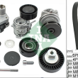 BMW E46 / E39 / E53 / E85 POMPA CIECZY CHŁODZĄCEJ + ZESTAW PASKA WIELOKLINOWEGO INA - 3