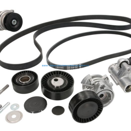 BMW E46 / E39 / E53 / E85 POMPA CIECZY CHŁODZĄCEJ + ZESTAW PASKA WIELOKLINOWEGO INA