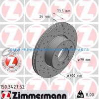 ZIMMERMANN BMW SERIA 1, 3, Z4 TARCZE HAMULCOWE PRZÓD NAWIERCANE