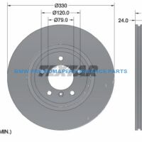 TEXTAR PRO+ TARCZE HAMULCOWE BMW 1 3 X1 PRZÓD 330X24MM