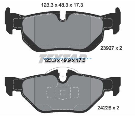 TEXTAR Q+ KLOCKI HAMULCOWE TYŁ BMW 1 E81 E82 E87 E88 3 E90 E91 E92 E93 X1 E84