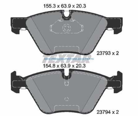 TEXTAR EPAD KLOCKI HAMULCOWE CERAMICZNE PRZÓD BMW 5 E60 E61 