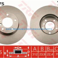 TRW TARCZE HAMULCOWE BMW 1 2 3 4 X1 PRZÓD 312X24MM