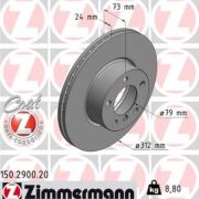 ZIMMERMANN BMW SERIA 1, 2, 3, 4, X1 TARCZE HAMULCOWE PRZÓD PREMIUM GŁADKIE