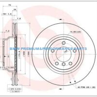 BREMBO TARCZE HAMULCOWE BMW 1 3 X1 PRZÓD 330X24MM