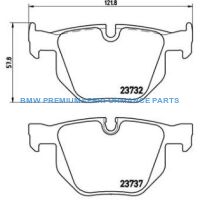 BREMBO KLOCKI HAMULCOWE TYŁ BMW 5 E60 E61 6 E63 E64