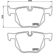 BREMBO KLOCKI HAMULCOWE TYŁ BMW 5 E60 E61 6 E63 E64