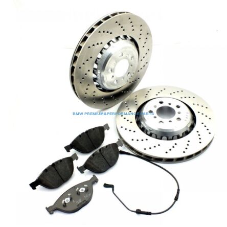 OE BMW KOMPLET HAMULCÓW TARCZE PERFOROWANE KLOCKI CZUJNIK PRZÓD BMW M2 F87 M3 F80 M4 F82 F83 