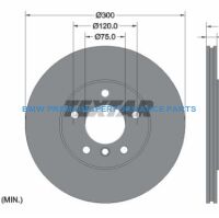 TEXTAR TARCZE HAMULCOWE BMW 1 E82 E88  TYŁ 300X20MM