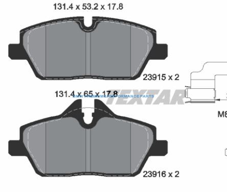 TEXTAR Q+ KLOCKI HAMULCOWE PRZÓD BMW 1 E81 E82 E87 E88 2F45