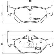 BREMBO KLOCKI HAMULCOWE TYŁ BMW 1 E81 E82 E87 E88 3 E90 E91 E92 E93 X1 E84