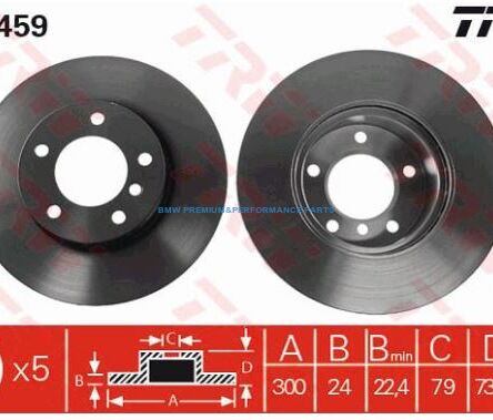 TRW TARCZE HAMULCOWE BMW 1 E81 E82 E87 E88 3 E90 E91 E92 E93 Z4 E89 PRZÓD 300X24MM