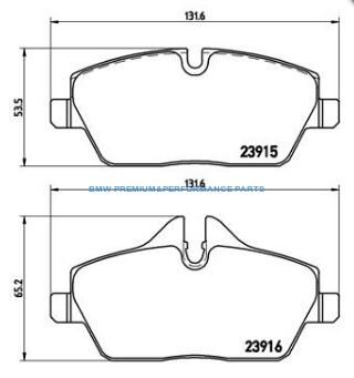 BREMBO KLOCKI HAMULCOWE PRZÓD BMW 1 E81 E82 E87 E88