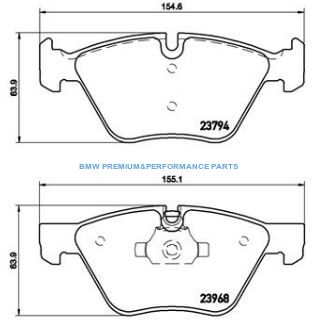 BREMBO XTRA KLOCKI HAMULCOWE PRZÓD BMW 3 E90 E91 E92 E93 X1 Z4