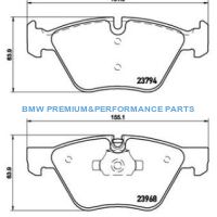 BREMBO XTRA KLOCKI HAMULCOWE PRZÓD BMW 3 E90 E91 E92 E93 X1 Z4